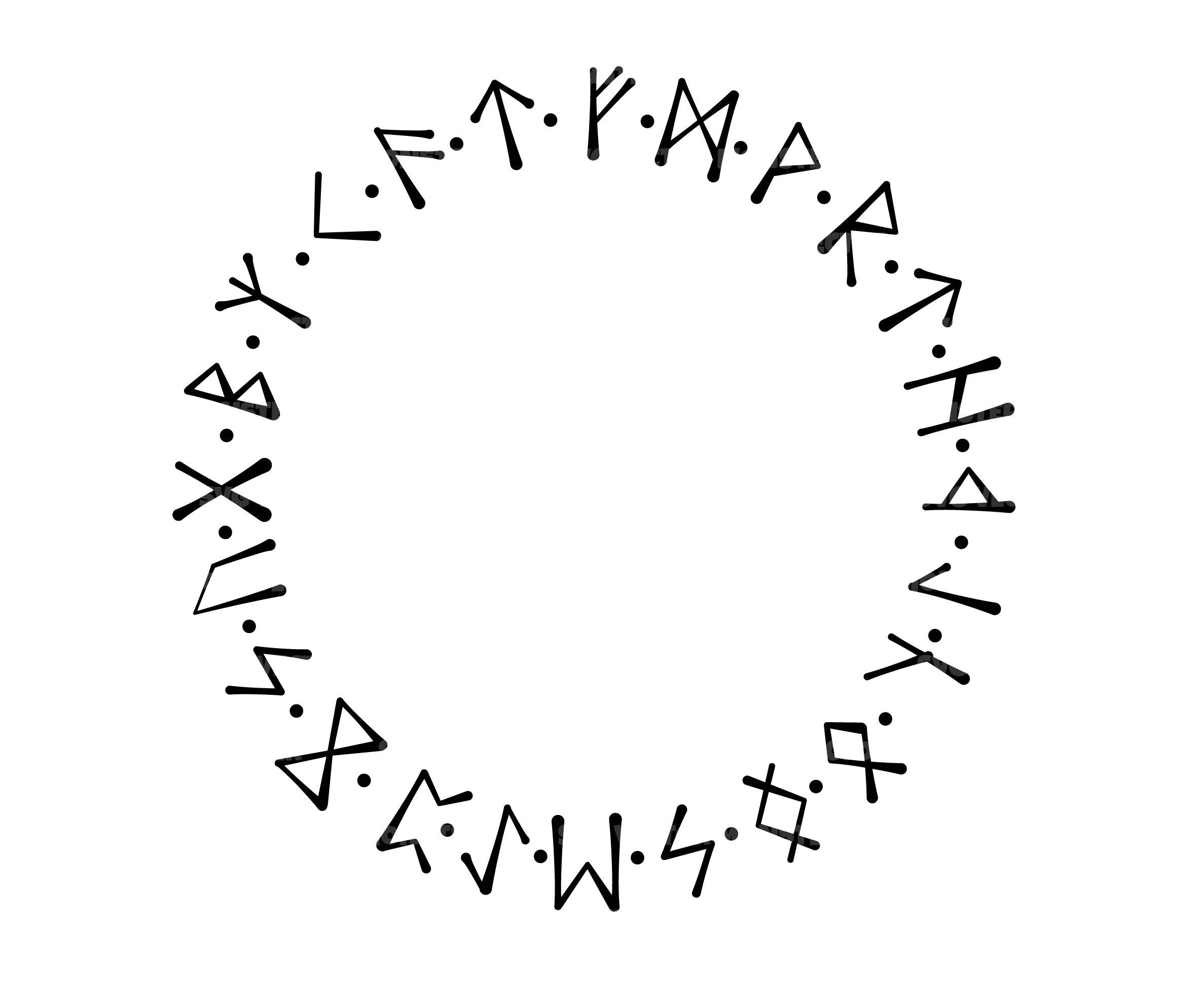 Set Sticker Alphabet Letters Labels Viking Rune Runic Valknut Talisman Thor Odin - Foto 12