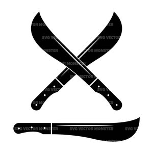 Machete Svg, Knife Svg, Sword Svg, Blade Svg. Vector Cut file for Cricut, Silhouette, Pdf Png Eps Dxf, Decal, Stencil, Sticker, Vinyl, Pin.
