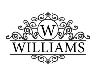 Custom Family Name Sign Svg, Personalized Last Name Sign Svg. Cut File Cricut, Silhouette, Pdf Png Dxf