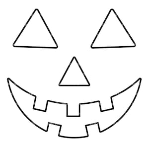 Pumpkin Face Outlined Svg Jack O Lantern Svg Halloween Svg. - Etsy