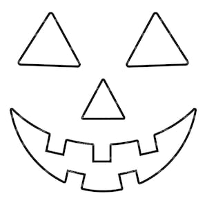 Pumpkin Face Outlined Svg, Jack O Lantern Svg, Halloween Svg. Vector Cut file Cricut, Silhouette, Pdf Png Dxf, Decal, Sticker, Vinyl, Pin.