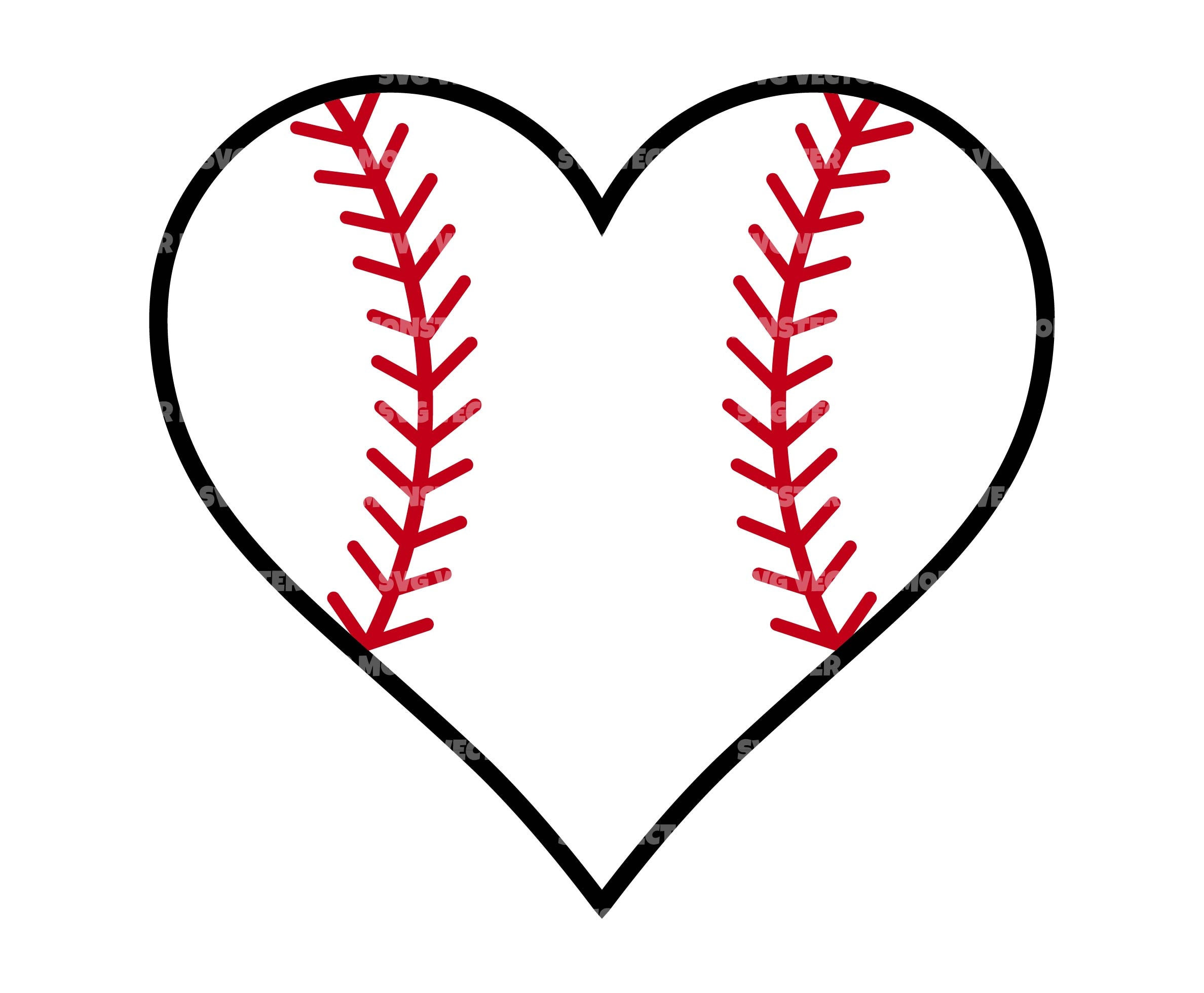Baseball Heart Svg Baseball Love Svg Baseball T-shirt - Etsy