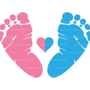 Rosa o azul Te amamos SVG, Bebé Género Revelar Svg, Próximamente Svg, Embarazo Svg. Archivo de corte vectorial Cricut, Silueta, Pdf Png Dxf.