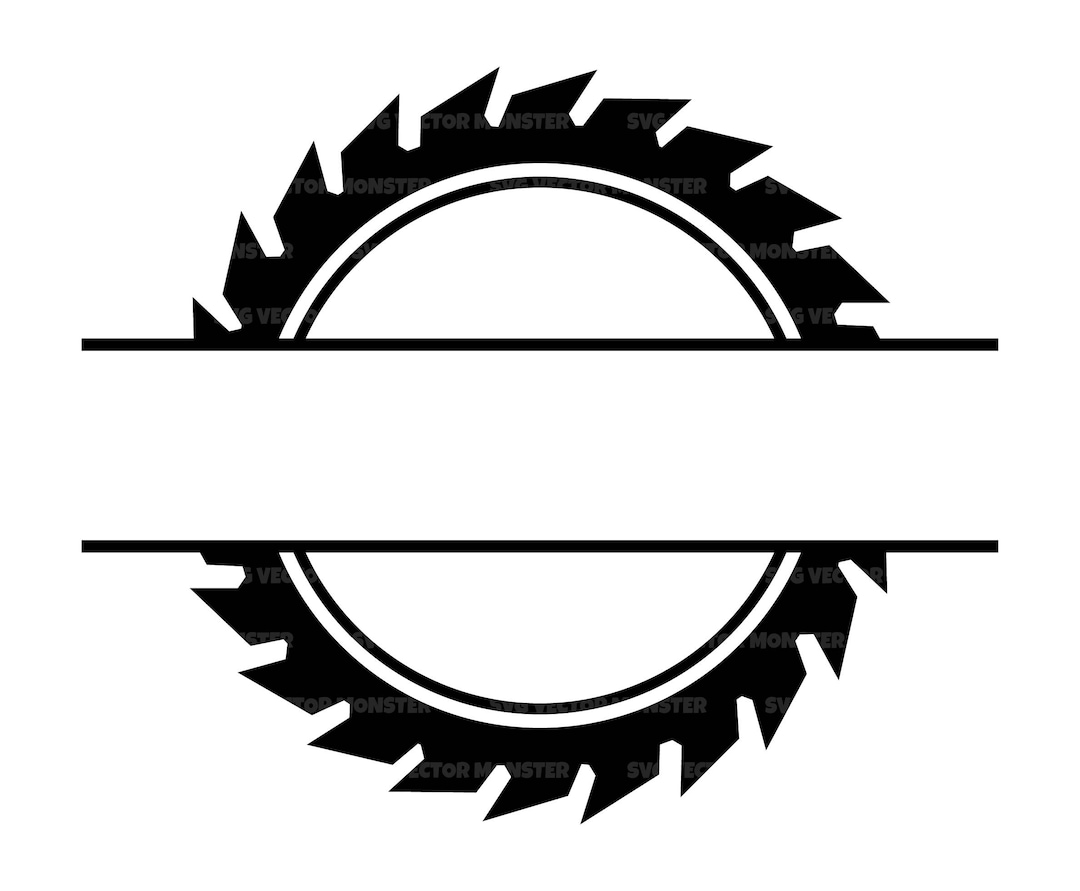 Saw Blade Name Frame Monogram Svg, Woodsman Svg, Logger Svg, Lumberjack Svg. Vector Cut File