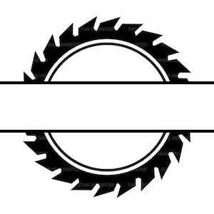 Nazwa ramki ostrza piły Monogram Svg, Drwal Svg, Drwal Svg, Drwal Svg. Plik cięcia wektorowego Cricut, sylwetka, Pdf Png Eps Dxf.