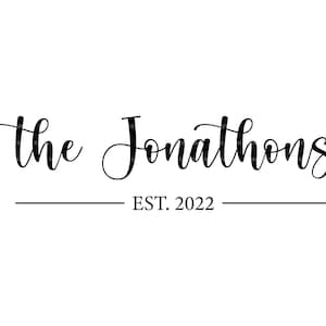Nom de famille personnalisé Svg, Svg de nom de famille personnalisé, monogramme nom de famille, panneau en bois. Couper le fichier Cricut, Silhouette, Pdf Png Eps Dxf