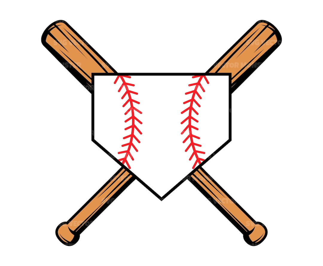 Baseball Home Plate Svg, Crossed Bats Svg, Diamond Field Svg, Home Run,  Softball. Vector Cut File Cricut, Silhouette, Pdf Png Eps Dxf. - Etsy, image size:1080x891