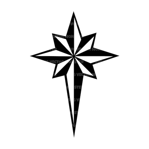 Nativity Star Svg, Nativity Star Png, Christmas Star, Star of Bethlehem. Vector Cut file Cricut, Silhouette, Pdf Png Dxf, Decal, Sticker.