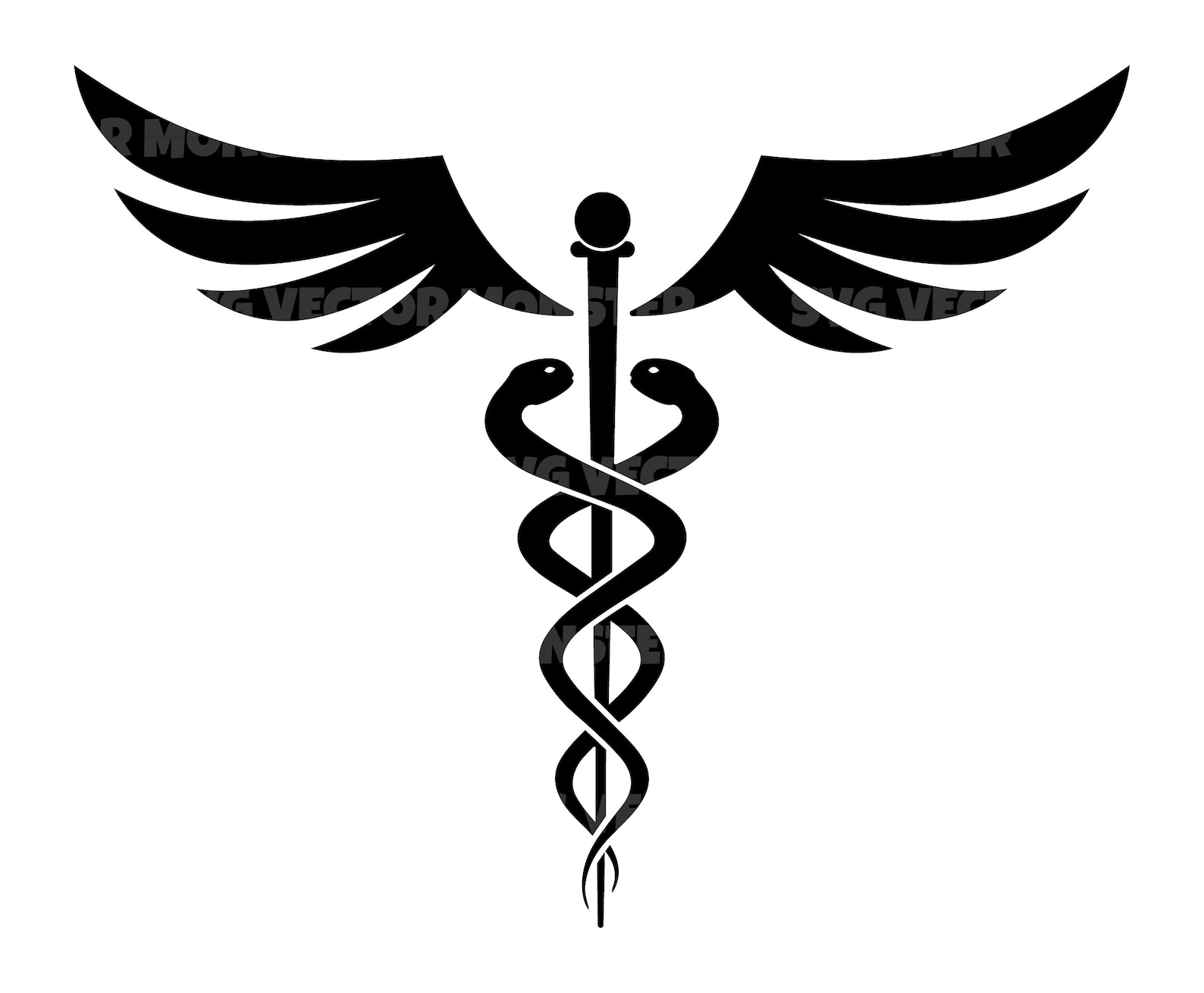 Caduceus Svg Medical Symbol. Vector Cut file for Cricut Etsy
