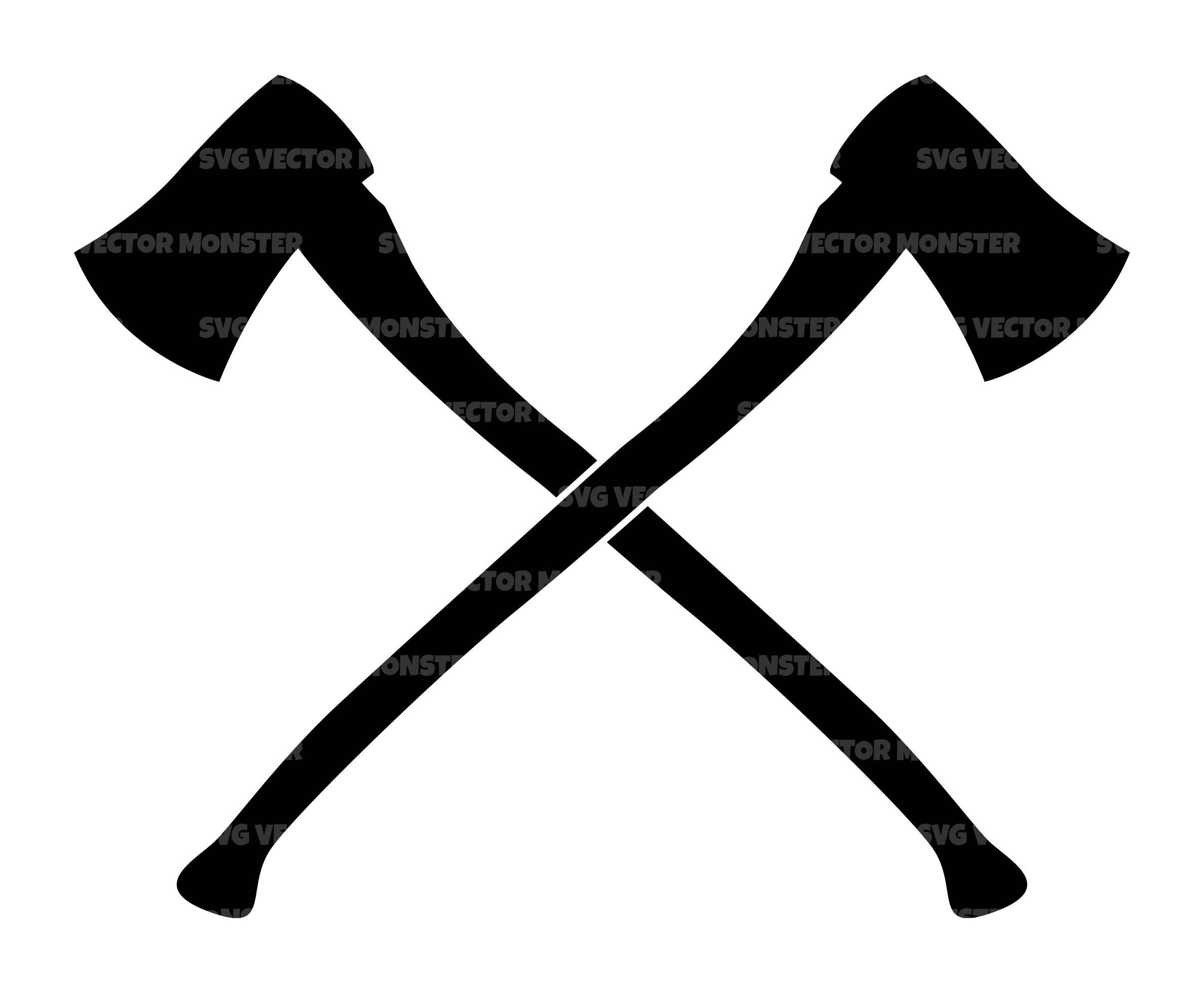 Crossed Axes Svg Woodsman Svg Firefighter Axe Svg Etsy Australia