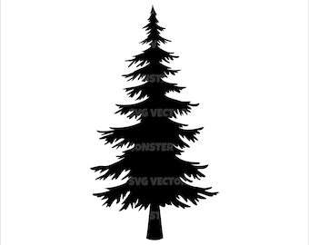 Tree Svg, Pine Tree Svg, Christmas Tree Svg, Vector Cut file for Cricut, Silhouette, Pdf Png Eps Dxf, Decal, Sticker, Vinyl, Pin