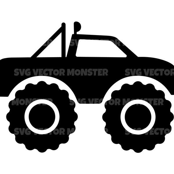 Monster Truck Svg, Boy Truck Svg. Vector Cut file for Cricut, Silhouette, Pdf Png Eps Dxf, Decal, Sticker, Vinyl, Pin