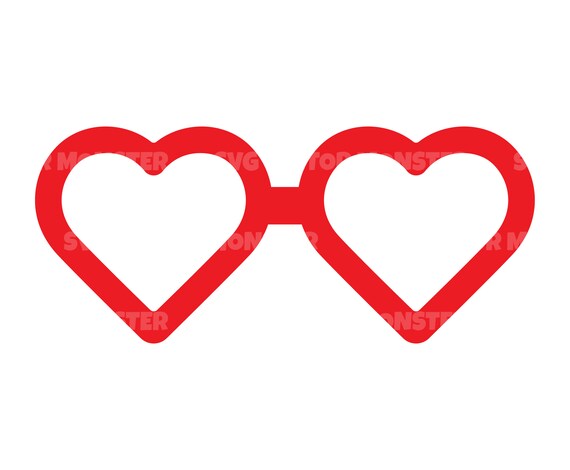 Love Glasses Svg. Valentine's Day. Vector Cut File for - Etsy