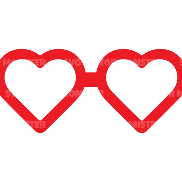 Love Glasses Svg. Valentine's Day. Vector Cut file for Cricut, Silhouette, Pdf Png Eps Dxf, Decal, Sticker, Vinyl, Pin