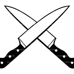 Chef Knives Svg, Chef Logo Svg, Sous Chef Svg, Kitchen Svg. Vector Cut file Cricut, Silhouette, Pdf Png Eps Dxf, Decal, Sticker.