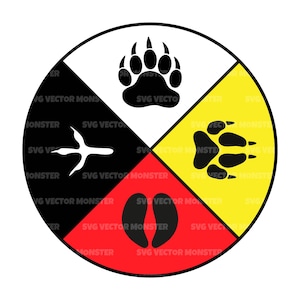 Indigenous Medicine Wheel Svg, Medicine Wheel Png, Wheel Of Life Svg, Native America. Vector Cut file Cricut, Silhouette, Pdf Png Dxf.