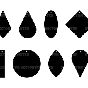Oorbellen Svg bundel, oorbel sjablonen Svg. Vector gesneden bestand voor Cricut, silhouet, Pdf Png Eps Dxf, sticker, Sticker, Vinyl, Pin