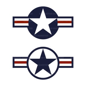 Fuerza Aérea de EE. UU. Svg, Star Svg, Ejército de EE. UU., Sello militar. Archivo de corte vectorial para Cricut, Silhouette, Pdf Png Dxf, Calcomanía, Adhesivo.