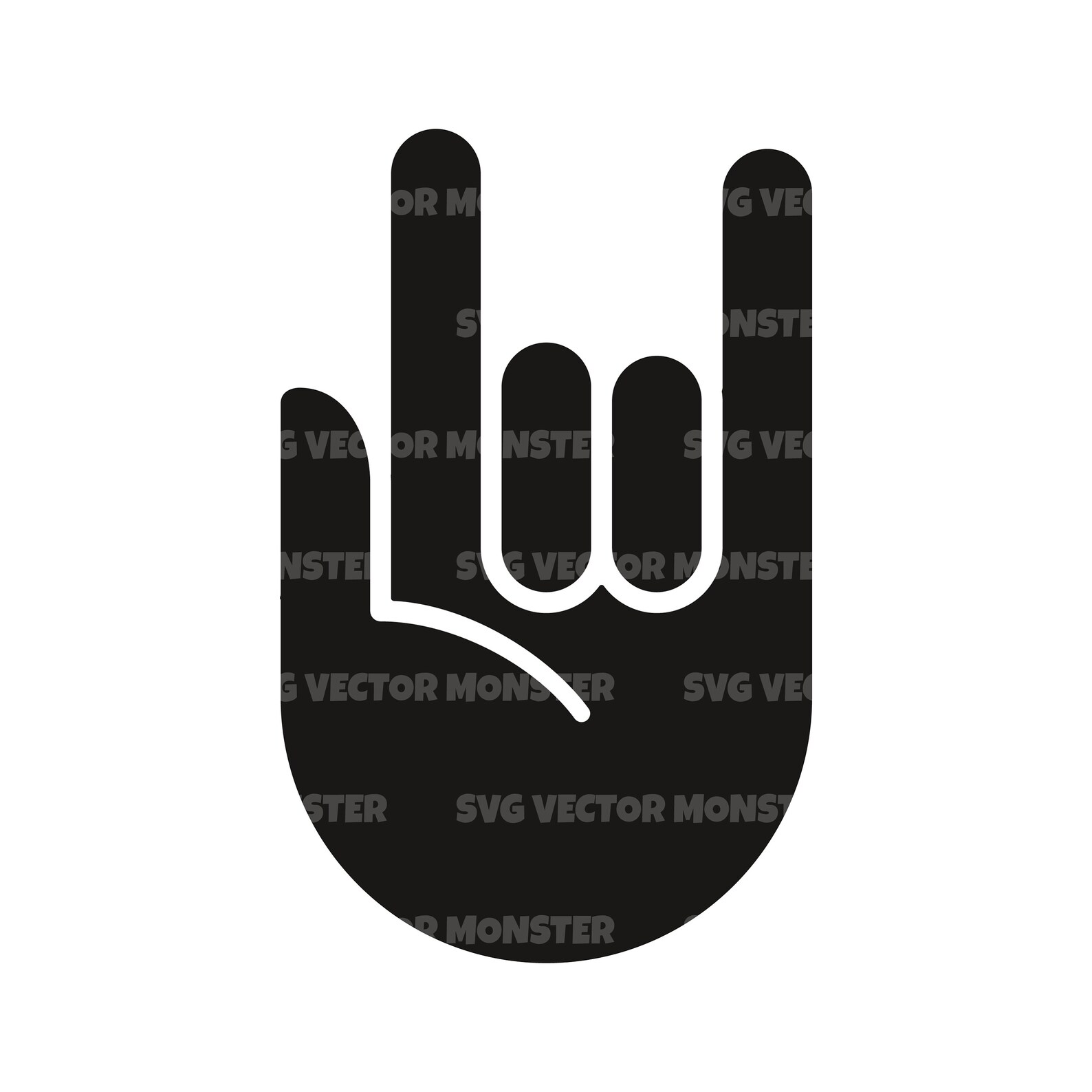 Rock Horns Svg Devil Horns Svg Rock Music. Vector Cut file Etsy