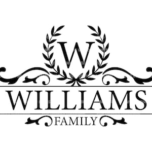 Nom de famille personnalisé Svg, nom de famille monogramme Svg, nom de famille personnalisé Svg. Couper le fichier Cricut, Silhouette, Pdf Png Eps Dxf