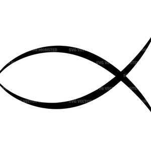 Christlicher Fisch SVG, Jesus Fisch SVG, Gott Fisch SVG, Glaube über Angst. Vektor Cut Datei Silhouette, Cricut, Pdf Png Dxf, Schablone.