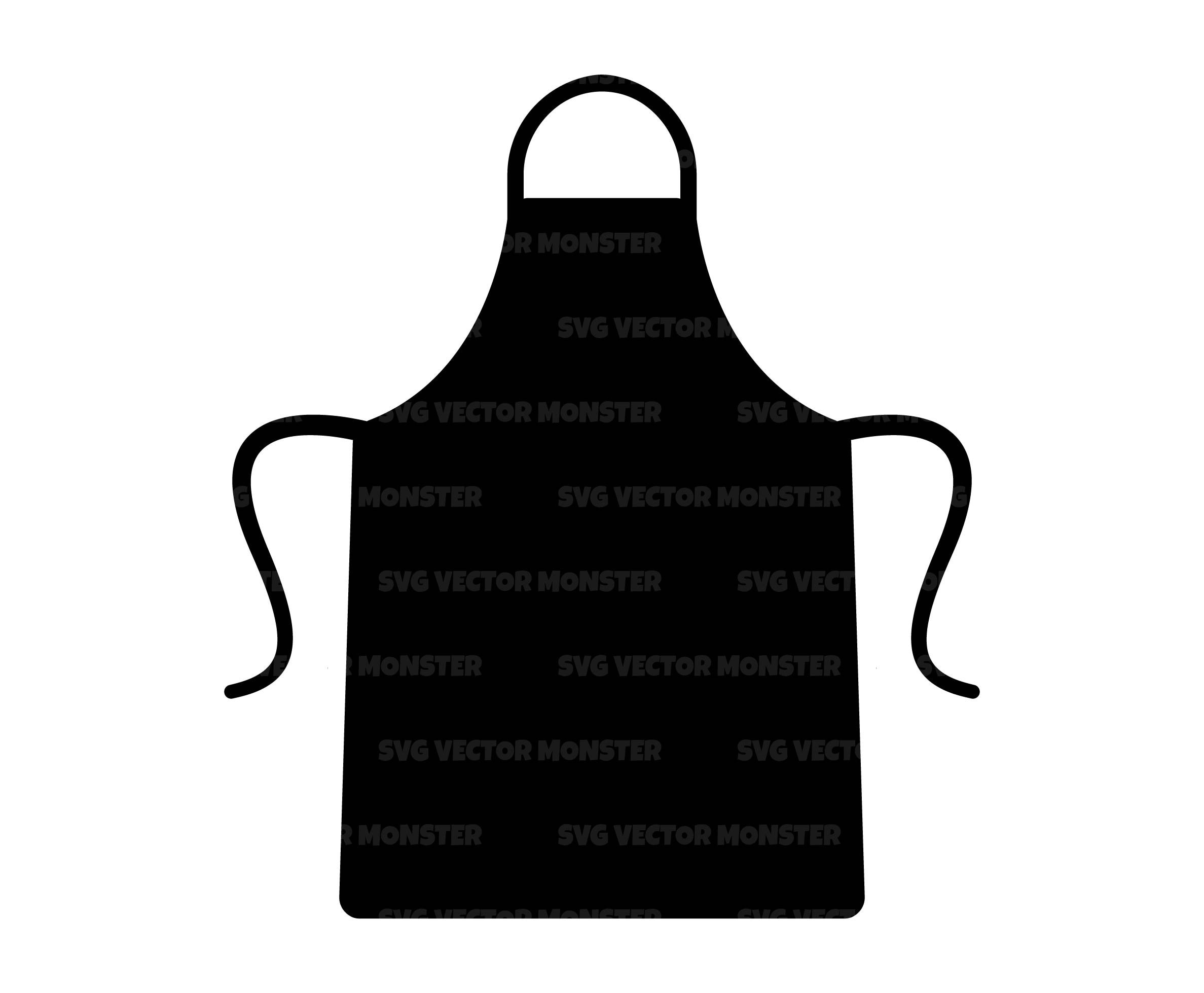 Apron Svg, Apron Png, Chef Svg, Cook Svg. Vector Cut file Cricut, Silhouette, Pdf Png Dxf, Decal, Stencil.