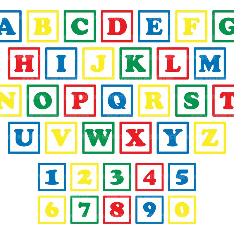 Number Blocks Svg - Etsy