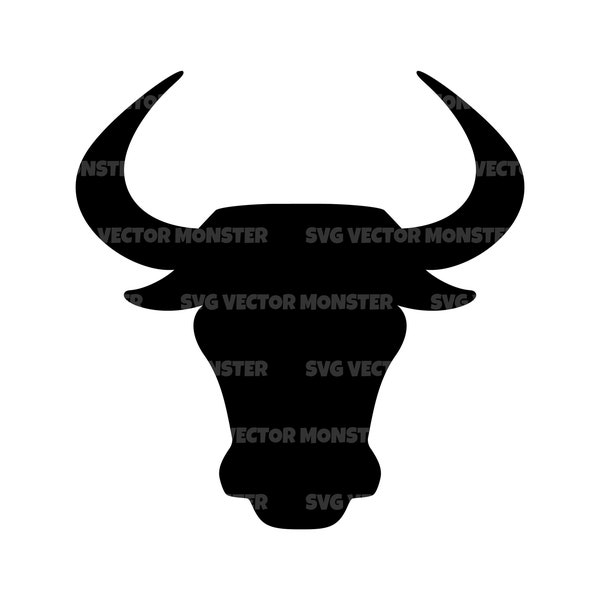 Bull Head Svg, Ox Head Svg Pdf Png Eps dxf, Fichier coupé Cricut, Silhouette, Vecteur, Décalcomanie, Vinyle, Pochoir