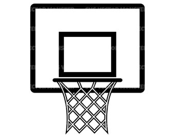 Basketball Hoop Svg Basketball Backboard Svg Vector Cut file for Cricut Silhouette Pdf Png Eps Dxf Decal Sticker Vinyl Pin