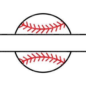 Baseball Nome Monogram Svg, Baseball Mom Svg, Split Name Frame Svg, Baseball Svg. File di taglio vettoriale per Cricut, Silhouette, Pdf Png Eps Dxf.