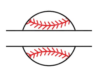 Baseball Name Monogram Svg, Baseball Mom Svg, Split Name Frame Svg, Baseball Svg. Vector Cut file for Cricut, Silhouette, Pdf Png Eps Dxf.