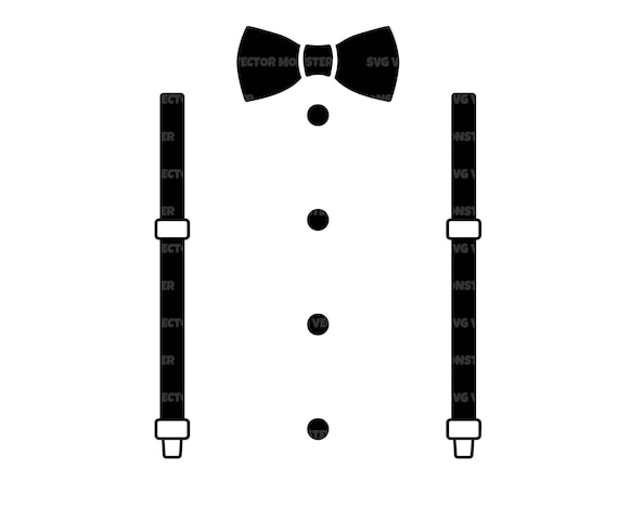 Suspenders Svg Bow Tie Svg Baby Onesie Svg First Birthday. - Etsy