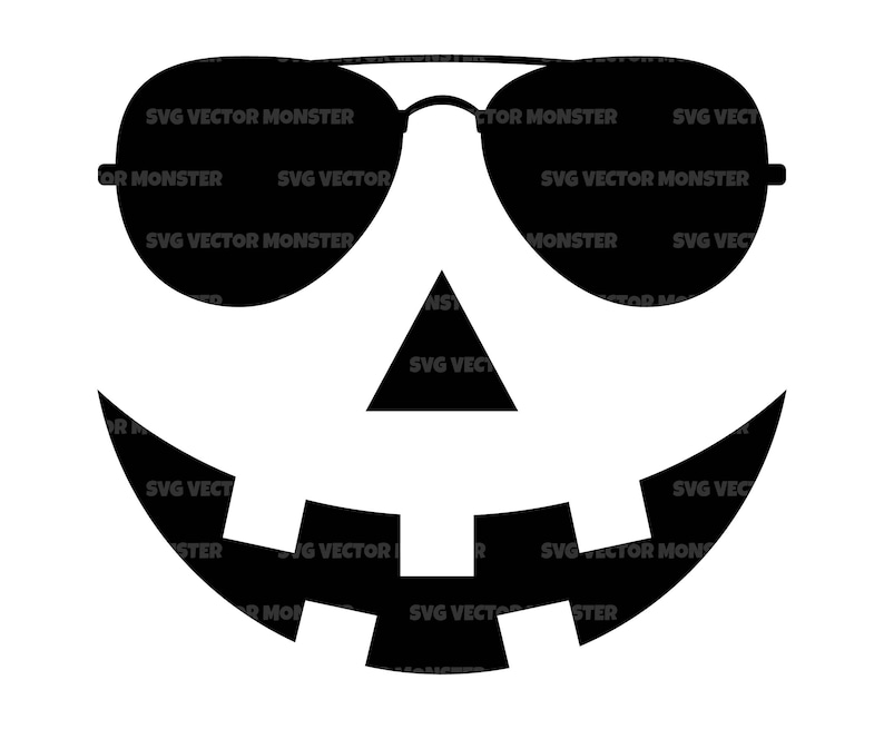 Pumpkin Face Svg, Sunglasses Svg, Jack O Lantern Svg, Halloween Svg ...