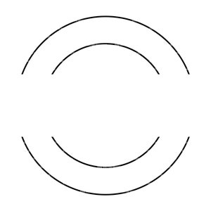 Dubbele cirkelframe Svg, cirkelmonogram Svg, cirkel gesplitst naamframe, cirkelrand. Vector gesneden bestand Cricut, silhouet, Pdf Png Eps Dxf.