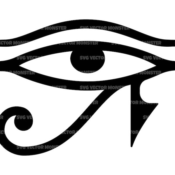 Eye of Horus Svg, Eye of Ra Svg, Egyptian God, Egyptian Symbol. Vector Cut file Cricut, Silhouette, Pdf Png Eps Dxf, Decal, Sticker, Vinyl.