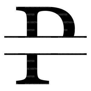 May include: Black and white split monogram initial "P" with a horizontal line separating the top and bottom halves of the letter.