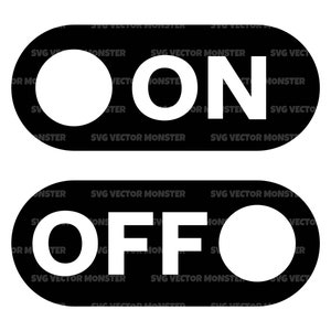 Aan Uit Toggle Svg, Aan Uit Schakelaar Svg, Power Button Svg. Vector gesneden bestand voor Cricut, silhouet, Pdf Png Eps Dxf, sticker, Sticker, Vinyl, Pin