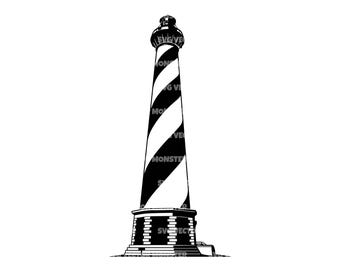Cape Hatteras Lighthouse Svg Png Dxf Pdf, Vector Cut File (Digital Download)
