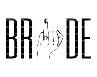 Bruid stam Svg, trouwring vinger Svg. Vector gesneden bestand voor Cricut, silhouet, Pdf Png Eps Dxf, sticker, Sticker, Vinyl, Pin