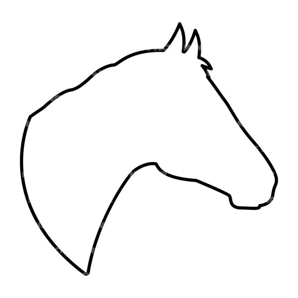 Horse Head Svg, Horse Svg, Horse Pbg, Stallion Svg, Horse Lover. Vector Cut file for Cricut, Silhouette, Pdf Png Eps Dxf, Decal, Sticker.