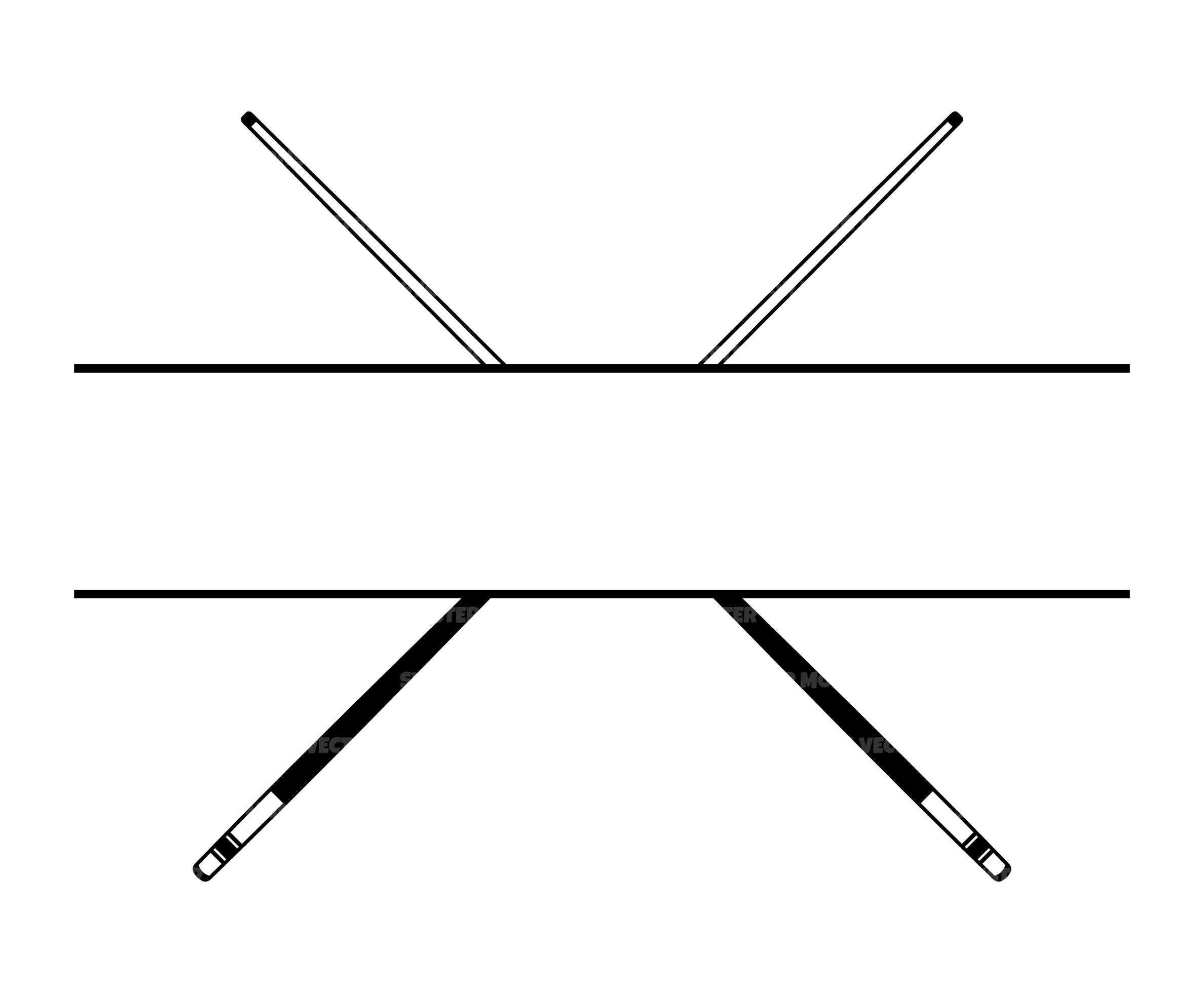 Cue Sticks Monogram Svg Pool Billiard Name Frame Svg Snooker | Etsy