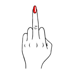 Mittelfinger für Frau, Nagellack für Frau, Handzeichen für Frau, Mittelfinger für Frau Vektor-Schnittdatei Cricut, Silhouette, Pdf Png Dxf.