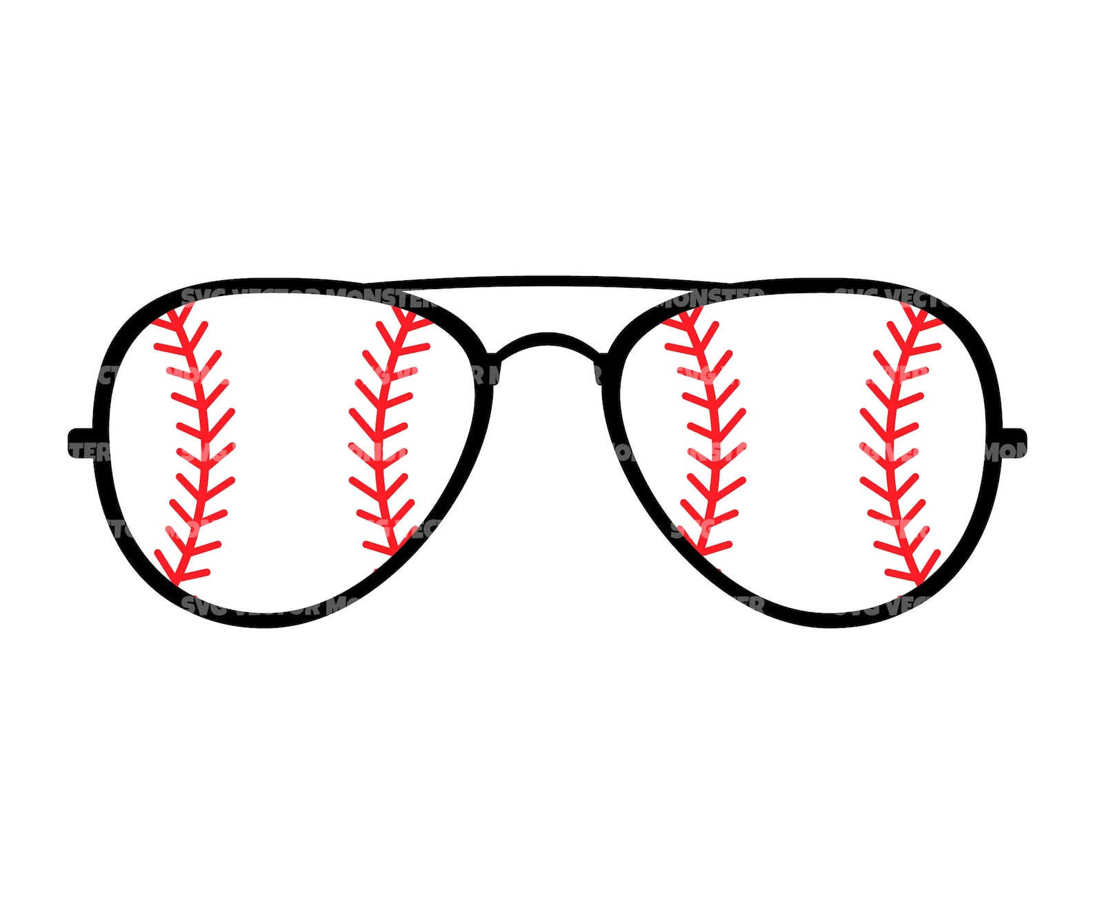 Baseball Sunglasses Svg Red Baseball Stitch Svg Baseball Kid Etsy