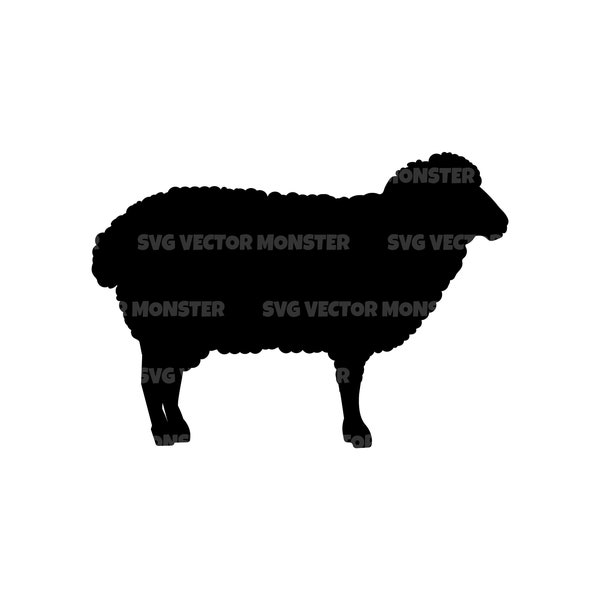 Sheep Svg. Vector Cut file for Cricut, Silhouette, Pdf Png Eps Dxf, Decal, Sticker, Vinyl, Pin