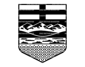 Alberta Flag Svg,  Coat of Arms Svg Png Dxf. Vector Cut file for Cricut, Silhouette.