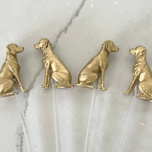 Vizsla Sporting Dog Drink Stirrers, Set of 4, Hungarian Vizsla, Pointer, Wedding Toast, Birthday Party, Favors, Dog Lover Gift, Drink Bar,