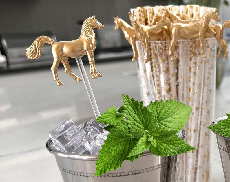 Horse Drink Stirrers | Kentucky Derby Decor | Horse Race Party | Mint Julep Markers | Horse Wedding | Horse Birthday | Horse Cupcake Toppers