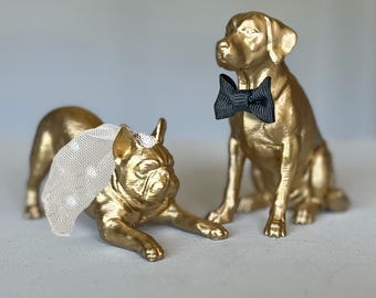 Custom Dog (or Cat) Wedding Cake Toppers, Choose 2 Pets From Our Shop, Include Them On Your Wedding Day, Bride and Groom