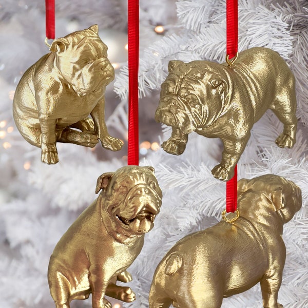 English Bulldog Ornament, English Bulldog Gift, British Bulldog, American Bulldog, Christmas Tree Ornament, Hostess Gift, Bulldog Lover Gift