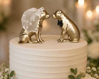 Décoration de gâteau Staffordshire Bull Terrier anglais, avec ou sans voile et nœud papillon, pour gâteaux de mariage ou d'anniversaire, souvenir